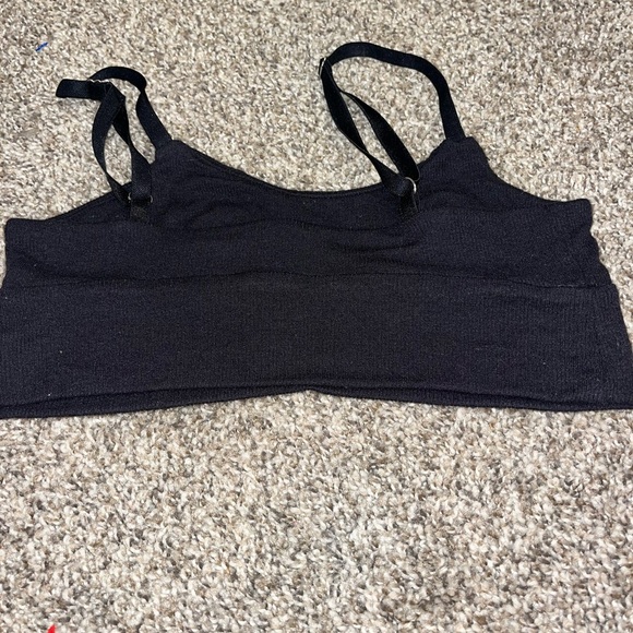 ATHLETA Well Rested Rib Sleep Bra XXSmall Black Pullover Adjustable Straps - Picture 4 of 5